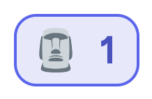 A standard Discord reaction using the “Moai” emoji.